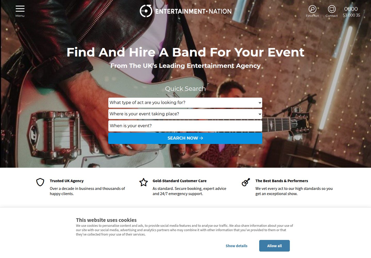 Entertainment Nation website screenshot