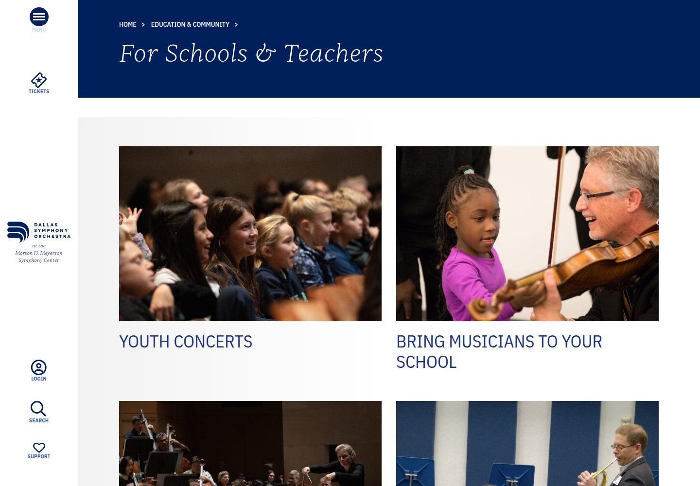 Music for Kids website screenshot