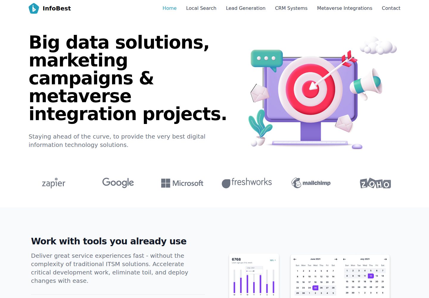 InfoBest website screenshot